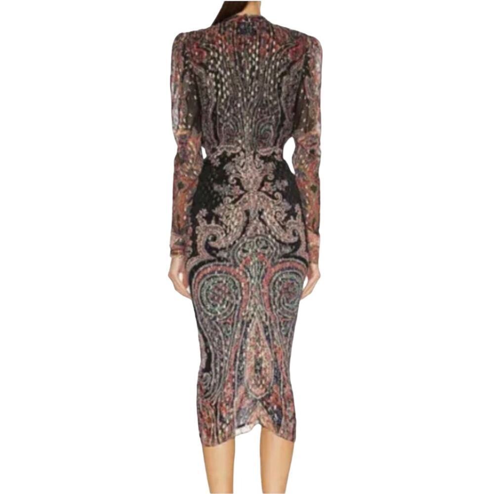 Rococo Sand Nott Midi Dress In Black Size Small - Picture 11 of 16
